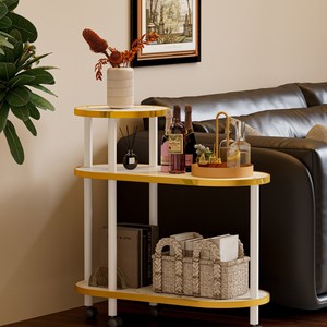 Movable Nordic-style light luxury rock slab marble textured sofa, <b>small</b> side <b>table</b>, <b>small</b> coffee <b>table</b>, decorative living room - Product Image 2