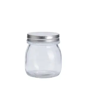 Hot sale glass bottle canning jam jelly honey bottles jar glass jar with lid