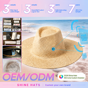<span class=keywords><strong>Chapeau</strong></span> <span class=keywords><strong>de</strong></span> <span class=keywords><strong>cowboy</strong></span> en paille Fedora pour <span class=keywords><strong>femme</strong></span>, style Panama, Sombrero, Raffia, pour l'été et la plage, personnalisé, <span class=keywords><strong>de</strong></span> luxe, vente en gros, OEM, Shinehats 2026 - Product Image 5