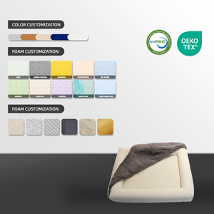 سرير كلب فوم ميموري فوم مقاوم للماء للمضغ مصمم مخصص فاخر سرير كلب أليف مع بطانية قابلة للإزالة - Product Image 2