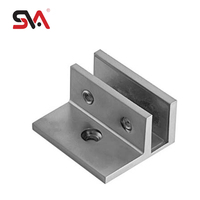 Porte en verre sans cadre matériel de salle de bain Rectangle porte de douche en laiton support d'étagère en verre support de verre en laiton U pince