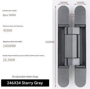 3นิ้วบานพับประตูตู้แบบพับได้ขนาดเล็ก360 180องศา SUS 304บานพับประตูเหล็กทำจากไม้ภายใน - Product Image 1