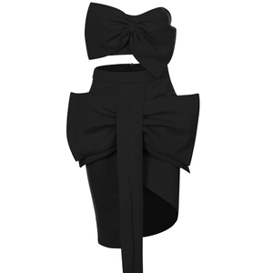 A2980 Rosso Fiocco Nero Wrap <span class=keywords><strong>Top</strong></span> Delle Donne Boutique <span class=keywords><strong>Top</strong></span> - Product Image 1