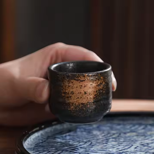 Tasse à saké en céramique de style japonais de 50ml tasse à thé Kungfu peinte à la main vintage sans poignée verres pour la <span class=keywords><strong>cuisine</strong></span> - Product Image 5