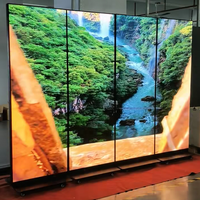 Écran d'affichage LED pliable GOB à service frontal, panneau publicitaire mobile intelligent WiFi Cloud, affiche numérique miroir