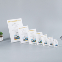 Support de prix magnétique en acrylique transparent en forme de L, 5x7 pouces, robuste, personnalisable, sans outil, résistant à l'eau, pour affichage hôtelier