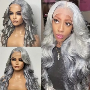 Perruque grise sans colle <span class=keywords><strong>cheveux</strong></span> humains dentelle frontale <span class=keywords><strong>cheveux</strong></span> vierges brésiliens 360 perruque <span class=keywords><strong>cheveux</strong></span> humains dentelle complète femmes noires perruque dentelle frontale HD - Product Image 5