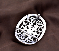 Accessoire de cadeau de fiançailles pour homme de style punk thaïlandais vintage, en argent sterling 925, avec un design emblématique en filigrane d'étoile à six branches