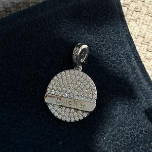 จี้เงินแท้ S925 ดีไซน์เฉพาะตัว เรียบง่าย ทันสมัย สไตล์วินเทจยุคกลาง หรูหราเบาๆ จี้ทรงกลมสแตนเลส - Product Image 5