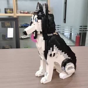 Masterpiece M23027 Schnauzer Husky Puppy Building <b>Blocks</b> Ornament Boys Girls Gift Assembly Building <b>Blocks</b> Toy - Product Image 5
