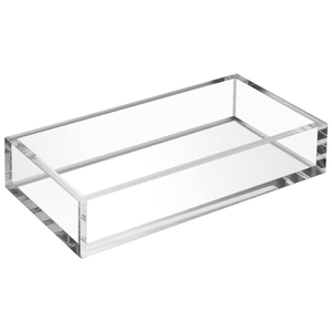 Acrylic Guest Towel Napkin Holder,Clear Bathroom Paper Hand Towels <b>Storage</b> <b>Tray</b> Modern Buffet Napkin Caddy - Product Image 1
