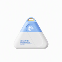 Pochette triangulaire portable haut de gamme pour flacon de crème solaire en plastique, idéale pour l'emballage cosmétique de voyage, avec joint d'étanchéité et anti-fuite