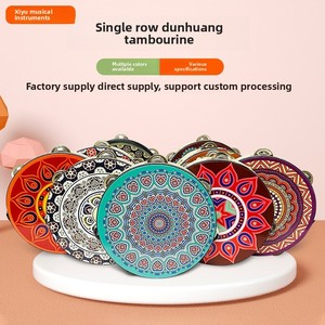 Dunhuang Tân Cương uyghur nhảy phân loại tay vỗ tay Tambourine hàng đơn bằng gỗ in tay trống - Product Image 3