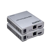 Single Cat ekstender Ethernet 5e/6 HDMI KVM, dengan 60M penerima pemancar 4K DTS HDTV 3D Video Audio Display USB kompatibel