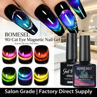 Lot de Gels Magnétiques 9D Effet Œil de Chat Caméléon pour Ongles, Gel Magnétique à Changement de Couleur, Vente en Gros pour Salons de Manucure Professionnels, Fournisseur OEM