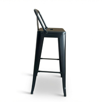 Ensemble de 4 tabourets de bar en métal pas chers, chaises modernes de hauteur de comptoir pour cuisine, café, salon de thé, utilisation intérieure et extérieure