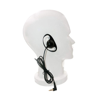 Écouteurs filaires à crochet d'oreille, casque stéréo filaire, écouteur unique en forme de D pour touristes avec interface 3,5 mm pour système de guide touristique