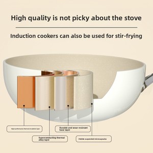 Padella Antiaderente <span class=keywords><strong>in</strong></span> Ceramica con <span class=keywords><strong>Pietra</strong></span> Maifan, Nuovo Stile Cinese, <span class=keywords><strong>Set</strong></span> di Pentole Universali per Fornelli - Product Image 5