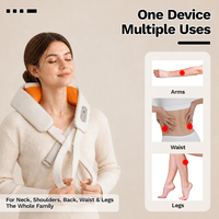 Masseur sans fil pour le cou et les épaules avec chaleur, pétrissage Shiatsu, rechargeable Type-C, massage des tissus profonds portable pour le bureau