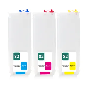 <span class=keywords><strong>Cartouche</strong></span> d'encre Supercolor, vide, rechargeable, 10 <span class=keywords><strong>82</strong></span>/280ML, pour imprimante <span class=keywords><strong>HP</strong></span> design jet 500/800, 5 paquets - Product Image 1