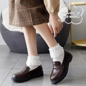 Colores princesa chica lindo dulce mujer señoras Vintage encaje volante volantes calcetines tobilleros - Product Image 2