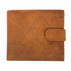 Portefeuille à deux volets en cuir de vache Crazy Horse pour hommes avec porte-monnaie Fabricant LW-0078 - Product Image 1