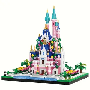 Bloco X Elsa RPG conto de fadas Iceberg Inverno Noite Princesa Castelo Conjunto de Blocos de Construção Brinquedo para Meninos e Meninas