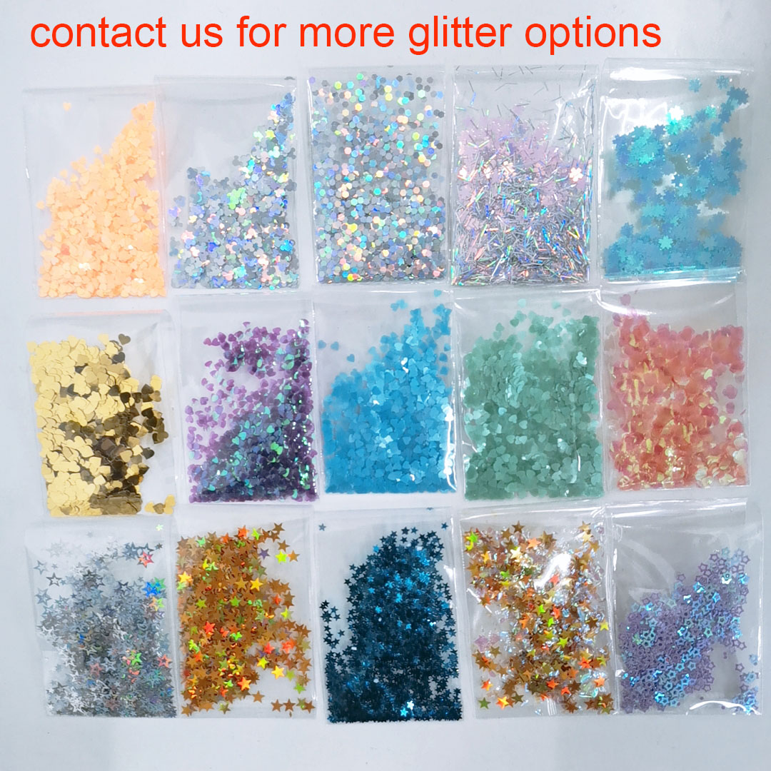 Vari glitter per la scelta