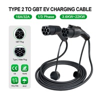 Kabel Charger Kendaraan Listrik Isigma 7KW 32A 1 Fasa Tipe 1/2/GBT Termoplastik Tahan Api Paduan Tembaga Lapis Perak