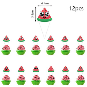 Decorazioni per Feste a Tema Anguria, Topper per Torta, Striscione di <span class=keywords><strong>Buon</strong></span> <span class=keywords><strong>Compleanno</strong></span> per Bambine, Palloncini e Decorazioni Murali Fai-da-Te - Product Image 4