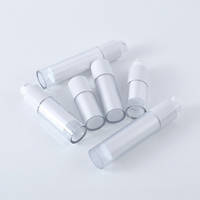 Flacon pompe sans air PP 15ml 30ml 50ml, contenant rotatif sous vide cylindrique, emballage de voyage pour sérum et crème visage