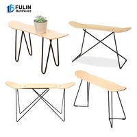Table de skateboard moderne, bureau, pieds en forme d'épingle à cheveux, métal, fer, pieds de table industriels, cadre, chaise de jardin d'extérieur, tabouret de skateboard créatif