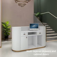 Petit comptoir de réception en bois en forme de L pour bureau, hôtel, salon - Mobilier commercial