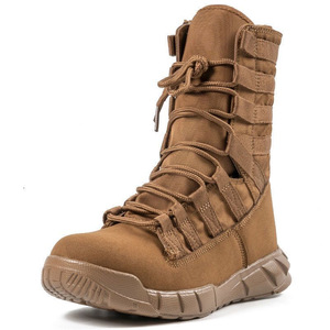 DFDB01 Men Tactical <b>Boots</b> Suede Brown All Seasons Outdoor Durable PU Adult Mesh Fabric for Outdoor <b>Hiking</b> Training Winter Season - Product Image 6