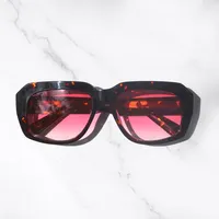 Pink Frame Glasses Sifier 2022 New Trendy CR39 Pink Lens Acetate Frame Sunglasses Sun Glasses Men Women Brand