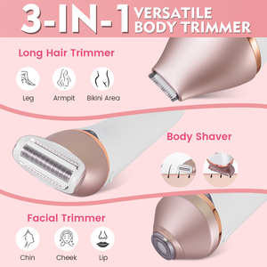 เครื่องโกนขนไฟฟ้า 3 in 1 สำหรับผู้หญิง กันน้ำได้ทั้งตัว ไม่เจ็บ พร้อมจอ LED แสดงผล - Product Image 5