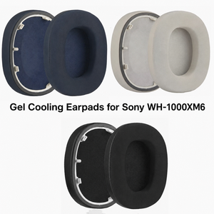 Coussinets d'écouteurs rafraîchissants en gel effet glace pour <span class=keywords><strong>Sony</strong></span> <span class=keywords><strong>WH</strong></span>-1000XM6, en mousse à mémoire de forme, maille respirante, résistants à la transpiration, vente en gros - Product Image 1