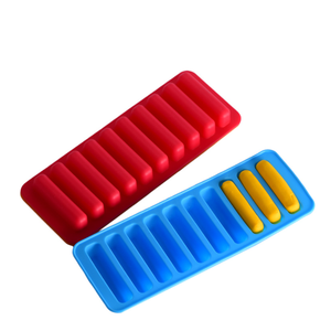 Dày Ice Kẹo Sô Cô La Thạch Bánh 10 Khoang Dải Dài <span class=keywords><strong>Silicone</strong></span> Hot Dog Xúc Xích Nhà Sản Xuất Ngón Tay Bánh Quy Khuôn Khuôn Nhựa - Product Image 2