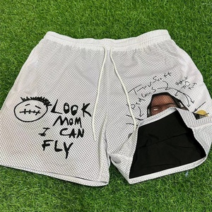 Pantalones Cortos Deportivos de Malla Transpirable de 5 Pulgadas con Diseño de Lujo Personalizado para Verano, Impresión Serigráfica, Secado Rápido - Product Image 3