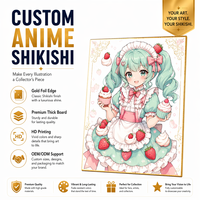 Planche Shikishi Anime Personnalisée, Cadeau pour Fans de Cosplay, Planche Artistique à Bord Doré, Holographique, Objet de Collection, Souvenir, Marchandise