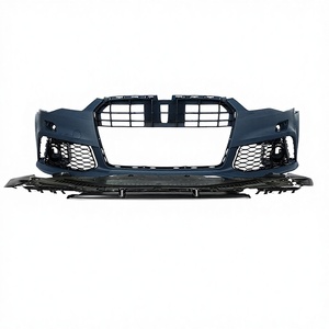 Cubierta de parachoques delantero de coche negro brillante de nueva condición para <span class=keywords><strong>Audi</strong></span> A6 C7.5 S6 16-18 Kit de carrocería estilo RS6 Sistemas de carrocería - Product Image 2