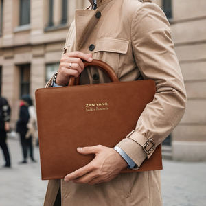 Portadocumentos con Cremallera, Textura de Piel de Caballo, con Logotipo Personalizado - Product Image 1