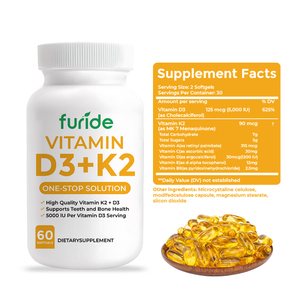 Complément alimentaire en gélules molles de vitamine <span class=keywords><strong>D3</strong></span> <span class=keywords><strong>K2</strong></span> en marque propre, stimule l'immunité, complément alimentaire premium de vitamine <span class=keywords><strong>D3</strong></span> <span class=keywords><strong>K2</strong></span> avec huile de noix de coco - Product Image 3