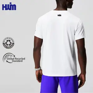 Custom Workout Athletic Soft ECO-Friendly Stretch High Quality Recycled Tee 100% Recycled Organic Cotton T Shirts For Men