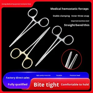 Penjepit Hemostatik Bedah Tipe Lengkung dan Lurus, Penjepit Hemostatik Baja Tahan Karat untuk Operasi - Product Image 3