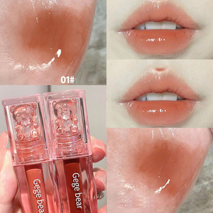Ventas al por mayor Gege Bear Liquid Lipcolor Espejo acuoso Hidratante Brillo de labios Antiadherente Sweet <span class=keywords><strong>Lip</strong></span> Glaze lindo diseño Jelly <span class=keywords><strong>lip</strong></span> <span class=keywords><strong>gloss</strong></span> - Product Image 5
