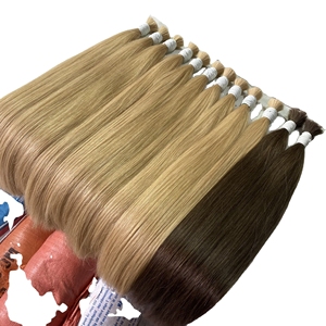 Luxury Color 613 Blonde Bone Straight Double Drawn Flat <b>Tip</b> Clip In Human Hair <b>Extensions</b> Natural Virgin Hair Bundle Price - Product Image 2