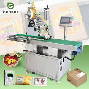 Etiquetadora aplicadora de pegamento para etiquetas de cajas de especias, máquina horizontal para superficies planas - Product Image 1