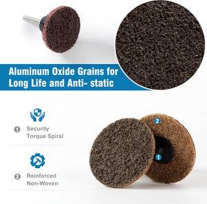 25 Stück Grob schleif scheibe 3 Zoll Schnell wechsels ch eiben 1 Stück Schaft halter für Matrizen schleif scheibe Polier rost Holz schleifen - Product Image 4