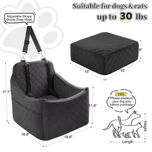 Asiento Elevado Acolchado para Perros Pequeños, con Funda Lavable y Correas de Seguridad - Product Image 2